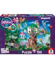 Puzzle Schmidt din 100 de piese - Pădure fermecată Playmobil -1
