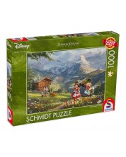 Puzzle Schmidt din 1000 de piese - Mickey în Alpi