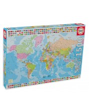 Puzzle Educa din 1500 de piese - Political World Map