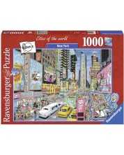 Puzzle Ravensburger din 1000 de piese - Orașe din întreaga lume: New York -1