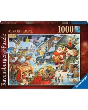 Puzzle Ravensburger 1000 de piese - Crăciun "Aproape gata" 