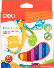 Pastele cu ulei Deli Color Emotion - EC20000, 12 culori