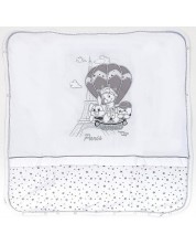 Pătură din bumbac Bambino Casa - Paris, Bianco 80 х 85 cm