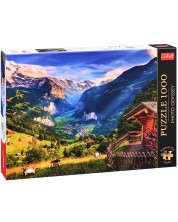 Puzzle Trefl din 1000 de piese - Valea Lauterbrunnen, Elveția