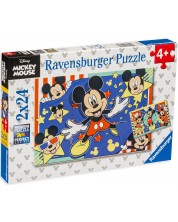 Puzzle Ravensburger din 2 x 24 de piese - Mickey Mouse -1