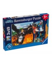 Puzzle Ravensburger din 3 x 49 de piese - Dragoni: Cele 9 lumi -1