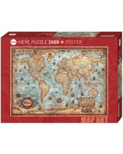 Puzzle Heye din 2000 de piese - Lumea -1