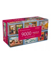 Puzzle panoramic Trefl din 9000 de piese - Opere de artă diferite