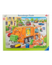 Puzzle Ravensburger din 35 de piese - Camion de curatenie -1