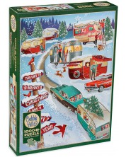 Puzzle Cobble Hill din 1000 de piese - Christmas Campers -1