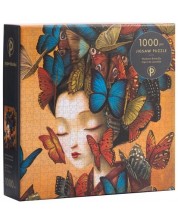 Puzzle Paperblanks din 1000 de piese - Fata cu fluturi