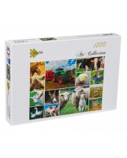 Puzzle Grafika din 1500 de piese - Animale agricole -1