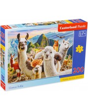 Puzzle Castorland din 200 de piese - Llama Selfie  -1