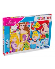 Puzzle  Clementoni de 104 piese - SuperColor Disney Princess