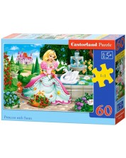 Puzzle Castorland din 60 de piese - Prințesa și lebăda  -1