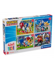 Puzzle Clementoni 4 în 1 - Sonic