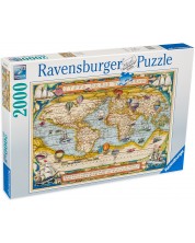 Puzzle Ravensburger din 2000 de piese - Harta lumii -1
