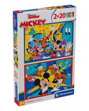 Puzzle Clementoni din 2 x 20 de piese - Mickey Mouse