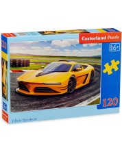 Puzzle Castorland de 120 piese - Yellow Sportscar
