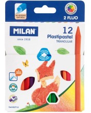 Pasteluri Milan - Traingular, 12 culori -1
