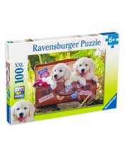 Puzzle Ravensburger de 100 piese - Catelusi calatori