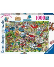 Puzzle Ravensburger 1000 de piese - Stațiunea de vacanță 1 - Campingul -1