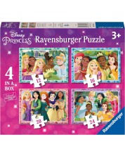 Puzzle Ravensburger 4 în 1 - Prințesele Disney -1