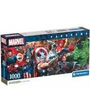 Puzzle panoramic Clementoni din 1000 piese - Eroii Marvel în acțiune