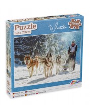 Puzzle Grafix din 1000 de piese - Plimbare de iarnă -1