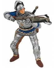 Figurina Papo The Medieval Era – Arcas cu arbaleta, cu armura albastra