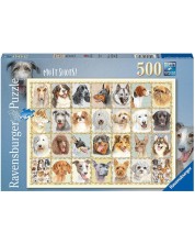 Puzzle Ravensburger din 500 de piese - Dog Portraits -1