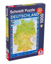 Puzzle Schmidt din 1000 de piese - Map of Germany -1