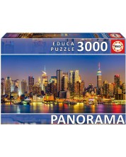 Puzzle panoramic Educa din 3000 de piese- New York Skyline