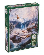 Puzzle Cobble Hill din 1000 piese - Cascadă magică de iarnă