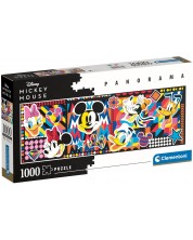 Puzzle panoramic  Clementoni din 1000 piese - Personaje clasice Disney -1