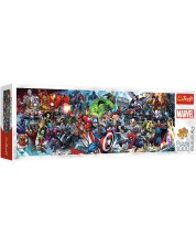 Puzzle panoramic Trefl din 1000 de piese - Lumea Marvel -1