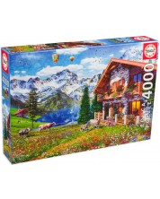Educa 4000 piese puzzle - Chalet in the Alps