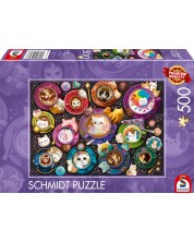 Puzzle Schmidt de 500 de bucăți - Pisicuțe în cafea -1