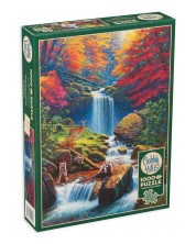 Puzzle Cobble Hill din 1000 de piese - Cascadă magică de toamnă -1