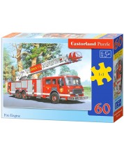 Puzzle Castorland de 60 piese - Detasament de pompieri