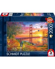 Puzzle Schmidt din 2000 de piese - Plimbare până la podul Golden Gate