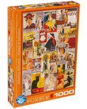 Puzzle Eurographics din 1000 de piese - Teatrul si opera, Postare vintage  -1