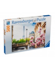 Puzzle Ravensburger cu 500 de piese - Primăvara la Paris