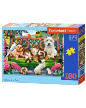 Puzzle Castorland din 180 de piese - Pets in the Park -1