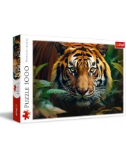 Puzzle Trefl din 1000 piese - Tigru sălbatic