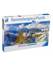 Puzzle panoramic Ravensburger din 2000 de piese - Castelul Neuschwanstein -1