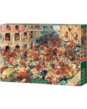 Puzzle Castorland din 3000 de piese - Cursă de tauri în Pamplona -1