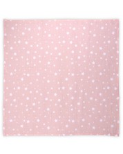Scutec din bumbac Lorelli - 80 x 80 cm, stele roz -1