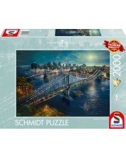 Puzzle Schmidt 2000 Pieces - Lună plină peste Manhattan  -1