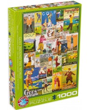 Puzzle Eurographics de 1000 piese - Golful in lume, Postere vintage